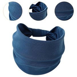 Harilla 2pcs Stirnband Bandanas Stretchgürtel waschbares leichtes Haarband Schweißband für Basketball -Fitness -Fitness -Cross -Training, Blau