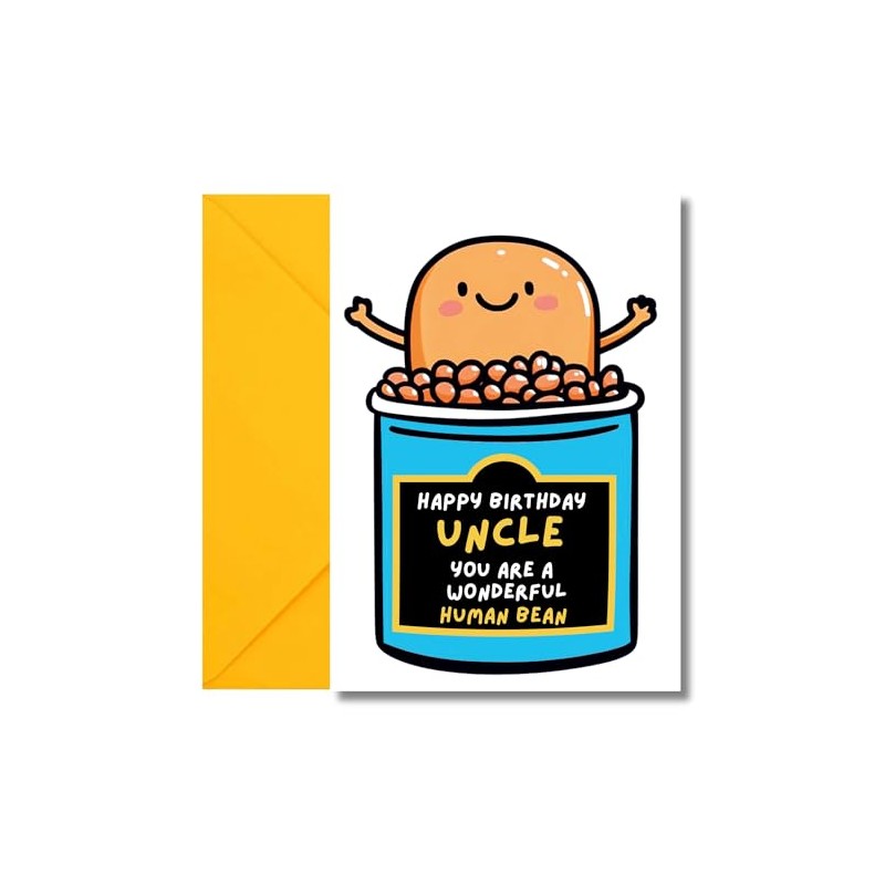LimaLima Uncle Birthday Card Funny Wonderful Human Bean Design 30th