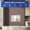 Bernkot Stainless Steel Shower Niche 12"×24" White with Shelf No