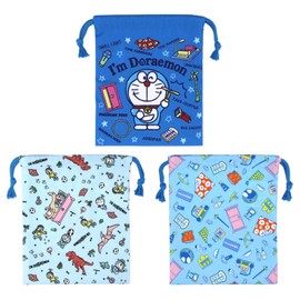 高波クリエイト 巾着 [ キャラクター / 小物入れ ] 3枚セット ドラえもん I'ｍ Doraemon Sサイズ 111330