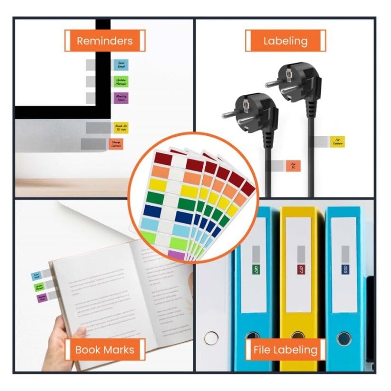 Tabsous Sticky Tabs for Books, Notebooks & Documents - Annotate,
