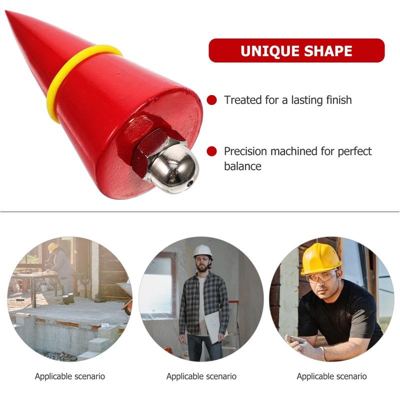 Veemoon Builder Plumb Bob and Line Set, Vertical Plumb Bob