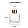 2PCS 50ml/1.7oz Empty Clear Glass Diffuser Bottle Diffuser Jars with