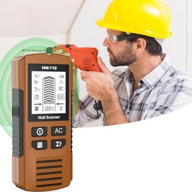 Wall Detector Scanner,Handheld Stud Finder,5 in 1 Professional Detector Tool with LCD Display and Alarm,High Sensitivity Sensor,Suitable for Home Improvement,Carpentry and Electrical Work (Yellow)