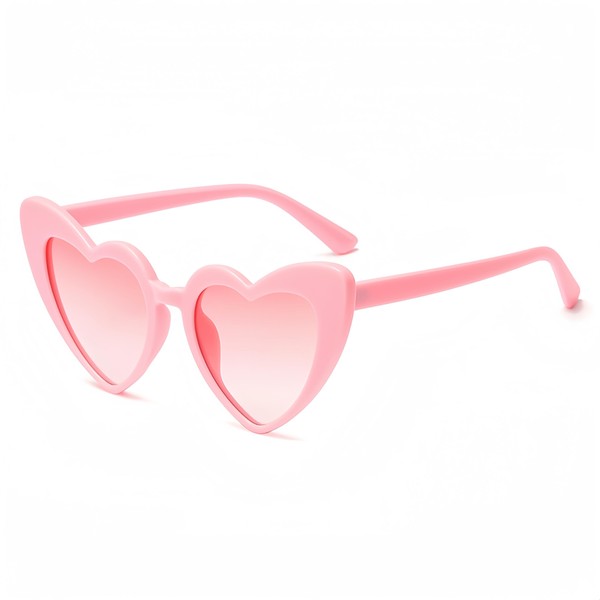 WDZAYXC Polarised Heart Sunglasses Vintage Cat Eyes Glasses Love Heart