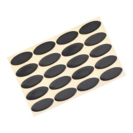 PATIKIL Oval Mouse Feet Skates Pads 0.7mm for Gaming Mouse Feet Replacement Black 20 Pcs