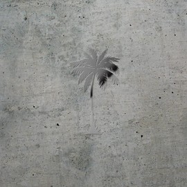 Transparent Decal Stickers of Palm Tree (Metallic Silver) Premium Waterproof Vinyl Decal Stickers for Laptop Phone Accessory Helmet Car Window Mug Tuber Cup Door Wall Decoration ANDSKUSg11976SI