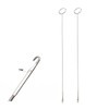 2pcs Sewing Loop Kit,Sewing Loop Turner Hook Metal Tweezers Long