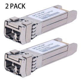Pack of 2 10G Sfp LC MMF300m 10GBase-SR SFP+ Transceiver, 10G 850nm MMF, up to 300 Metres, Compatible with Cisco SFP-10G-SR, Meraki MA-SFP-10GB-SR, Ubiquiti UF-MM-10G, Mikrotik, Netgear, D Linkage