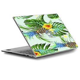 Skin Decal for Dell XPS 13 9370 9360 9350 Laptop Vinyl Wrap Cover/Tropical Floral Pattern Pineapple Palm Trees