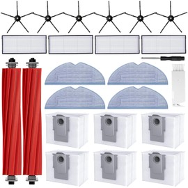 Accessories for Roborock S7 MaxV Ultra, Roborock S7 Pro Ultra, 2 Main Brushes, 6 Dust Bags, 4 Wipes, 4 Filters, 6 Side Brushes, Roborock S7 MaxV Ultra, Roborock S7 Pro Ultra Replacement Parts