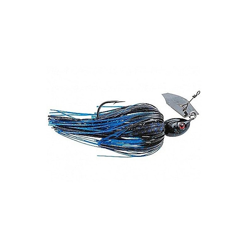Z-Man Project Z Chatterbait Spinnerbaits, Black/Blue, 3/8 oz