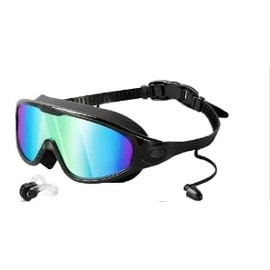 Lorrtta Swimming Goggles for Adults, Ultra-Wide 180° Vision, Fog-Resistant & Waterproof, Comfortable Fit for Men & Women