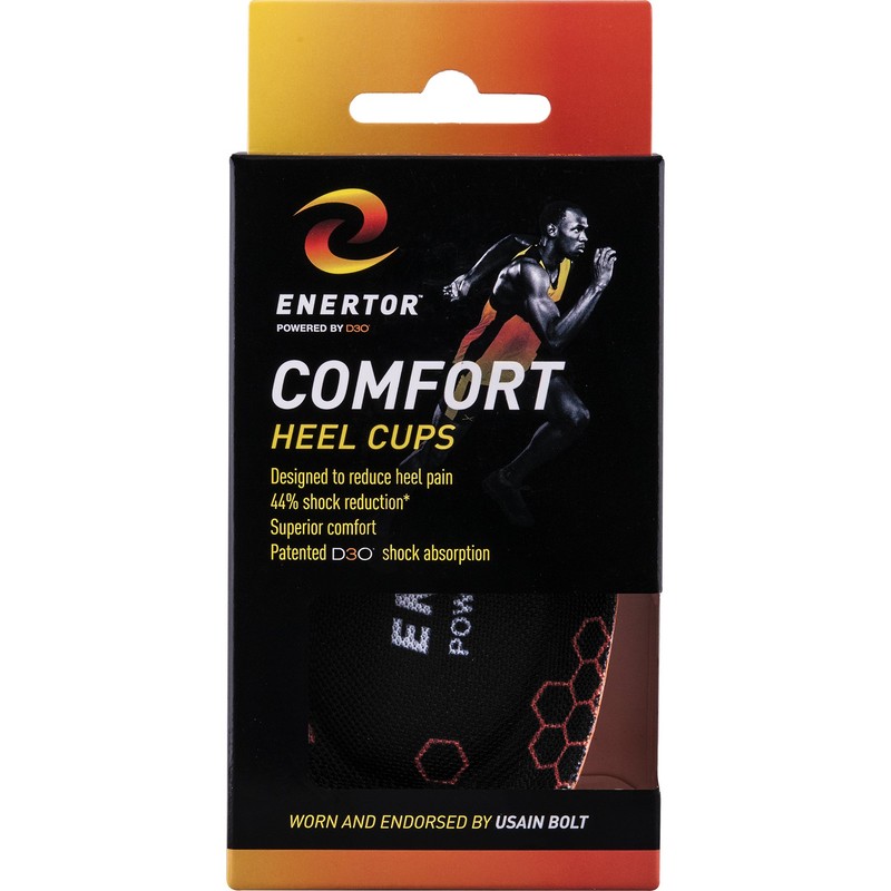 Enetole Men's Comfort Heel Cup with D3O, Black