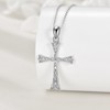 YAFEINI Keltisch Kreuz Kette 925 Sterling Silber Keltischer Knoten Anhänger
