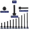 #14 x 3" Sheet Metal Screws 100PCS 410 Stainless Steel