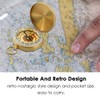 Harnovlis Luminous Navigation Compass Metal Pocket Compass with Whistle for