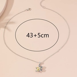 DUTACK Simple Style Sloth Hug Gold Colour Heart Love Pendant Necklaces for Women Girls Fashion Animal Charm Collar Jewellery Gifts, Zinc