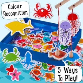 Jaques of London Magnetic Fishing Game for Kids | Educational Toddler Learning Toys for 3 4 5 Year Old Boy and Girls