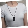 BESPORTBLE Collar de Acero de Titanio Placa de Identificación Grabada
