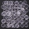 Trimming Shop 15mm Plastic Transparent Clear Round Backing Buttons with