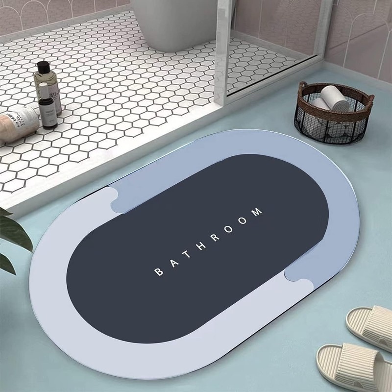 GNCLOUD Super Absorbent Floor Mat,Quick-Drying Non-Slip Diatom Mud Microfiber Bath