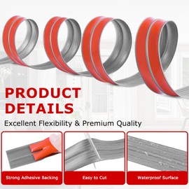 Flexible Wall Corner Protector Moulding Trim Peel and Stick Wall Corner Guards Edge Protector Self Adhesive Molding Trim Strip for Edge Ceiling (Light Gray Wood Grain, 1.6 in x 10 Ft)