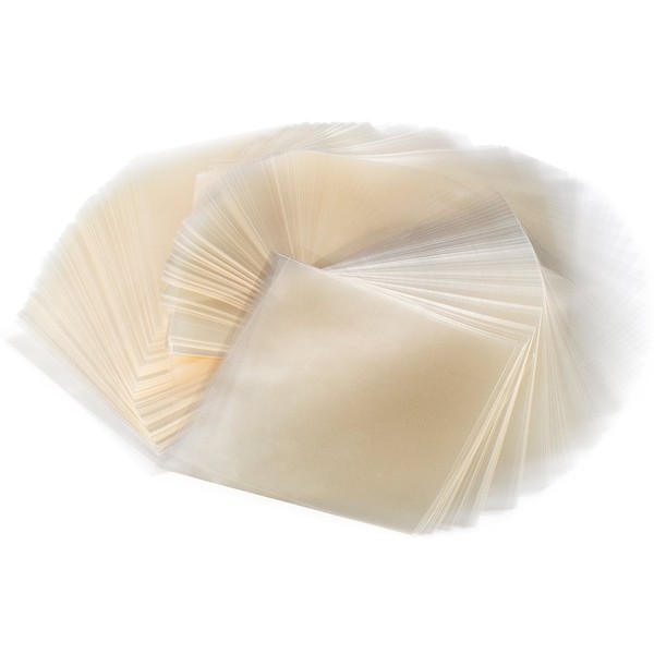 Crinklee Clear Caramel, Candy and Chocolate Wrappers, Natural Cellophane, 1000 Square Sheets, 4.25x4.25 Inches