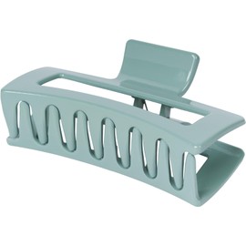 styleBREAKER Women's Oversized Hair Clip made of shiny plastic, solid color, hair clamp, hairpin, hair accessory 04027051, Colour:Jade green