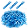 Heat Shrink Butt Wire Connectors, 100Pcs 16-14 AWG Blue Insulated