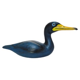 Brave Wings Hand Carved Wooden Waterfowl ~ Double Crested Cormorant ~ Ornament Sculpture Figurine Statue Unique Table Decoration Home Decor ~ 4988