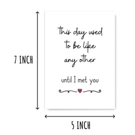 NTVShop This Day Used To Be Like Any Other Until I Met You Card - Greeting Love Birthday Anniversary - Anniversary Birthday Card