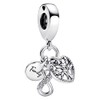 Family Infinity Triple Charm 925 Sterling Silver Pendant,Jewelry Beads Gifts
