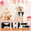 Dog Tuxedo Adjustable Dog Bow Tie Wedding Outfit, for Medium