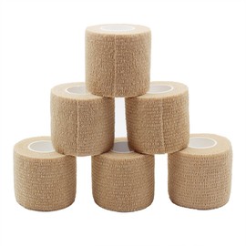 Fuluning, Tapeverband, Selbsthaftend Tape, stark Sport Tape für Handgelenk (5cm6Rolls, Skin)