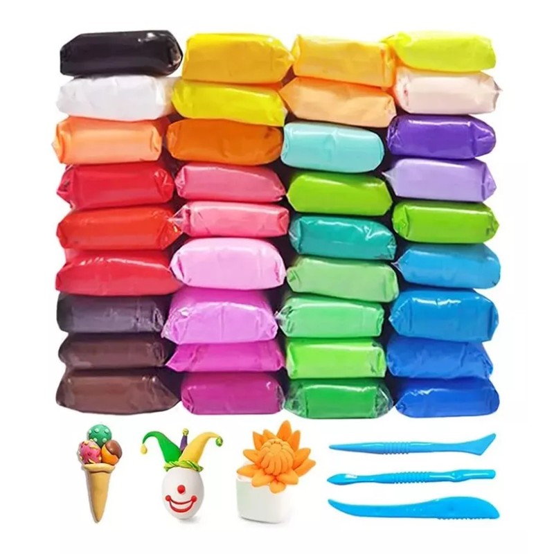 Clay Light Fomi Moldeable 12 Colores Masa Plastilina Slime Didactico