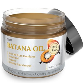 YBW Batana Oil for Hair Growth Dr. Sebi Organic, Natural, Pure and 100% Raw Batana Oil Paste from Honduras - Botana Enhances Hair Thickness, Prevents Loss for Men and Women
