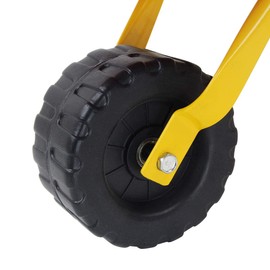 HOMGX Kids Wheelbarrow, Outdoor Kids Toy Wheelbarrow w/Steel Tray and Rubber Hand Grips, Durable Metal Construction Child Barrow, Toddler Size Garden Wheel Barrel (Red)