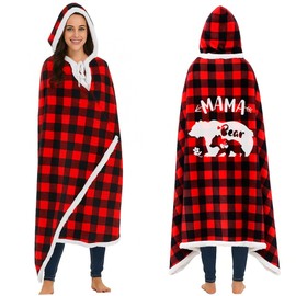 EASLIV Mama Bear Wearable Blanket Hoodie, Hoodie Blanket for Women, Mothers Day Mom Birthday Gifts from Daughter Son, Gifts for Wife From Husband