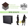 Nestron Men's Genuine Leather Wallet with RFID Protection Black