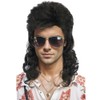 BERON Mullet Wigs for Men 80s Men Wig Black Wig