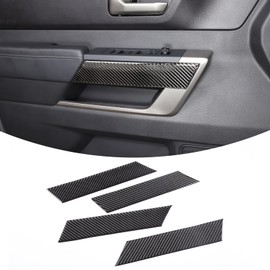 Aunginsy Car Inner Door Panel Strip Trim Sticker Compatible with Toyota Tundra/Sequoia 2022 2023 Car Front Rear Door Handle Panel Protection Cover Decorative Sticker Molding Accessories(without Hole)