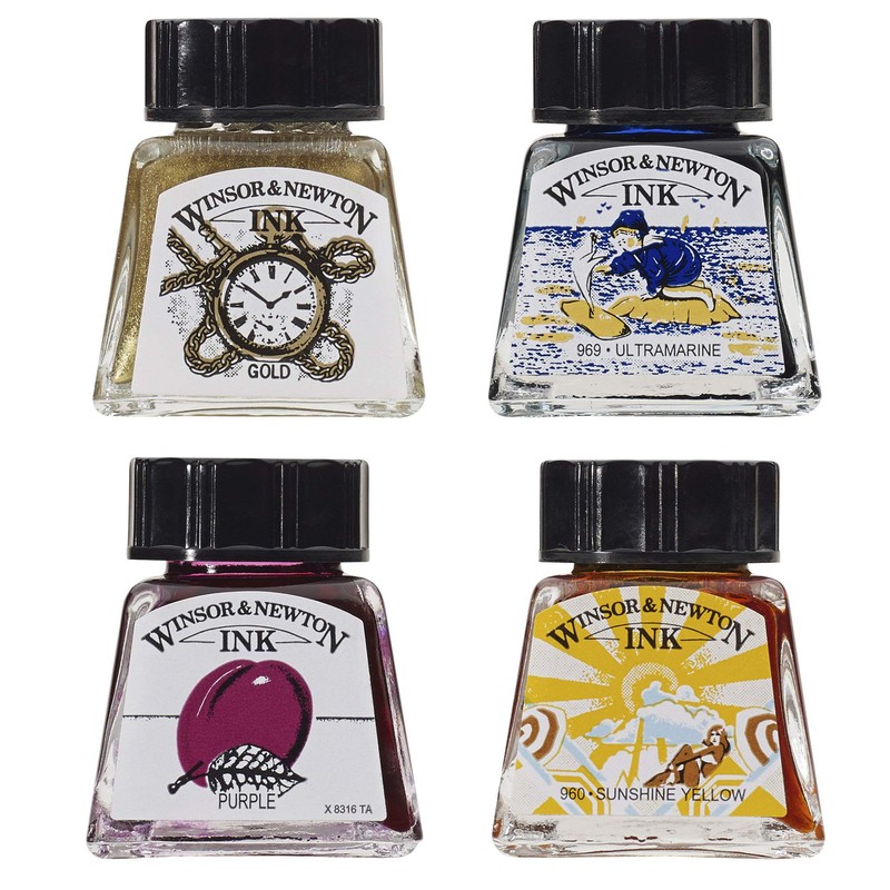 Winsor & Newton Specialty Ink, Black, 14ml Bottle