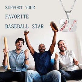 ZRAY Inspiration Baseball Jersey Number Necklace Stainless Steel Charms Number Pendant for Men (13)