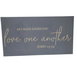 Knotty Oar Wood Shop 19" Love One Another john 13:34 Gun Safe Concealment Cabinet Hidden Ammo Storage - RFID, Without