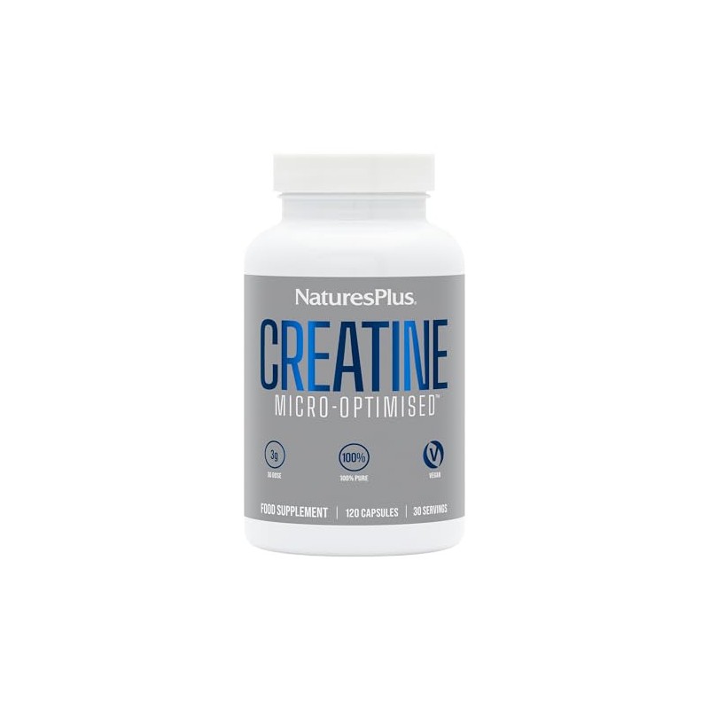NaturesPlus Creatine Micro-Optimised Capsules - 100% Pure Creatine Monohydrate Supplement