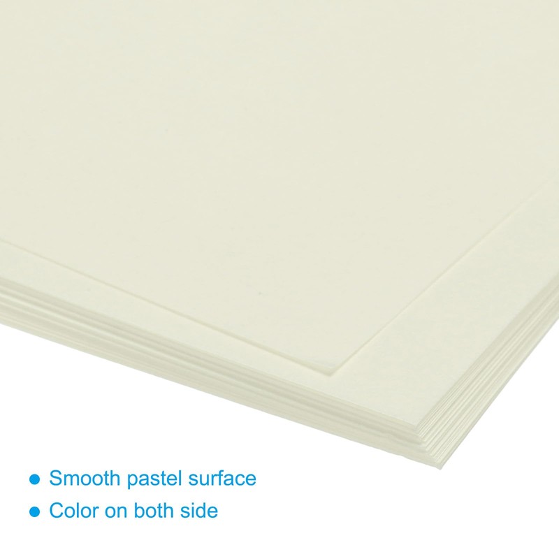 sourcing map 50 Sheet Origami Paper Double Sided Cream White