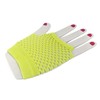 Komonee Yellow Short Fishnet Hand Gloves Fingerless Party Fancy Dress