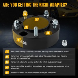 SIZZER Wheel Spacers, 4PCS 2" 5x150/ M14x1.5/ 110mm Wheel Spacers Adapters Replacment for LX470 1998-2007, LX570 2008-2021, Land Cruiser 1998-2021, Sequoia 2008-2022, Tundra 2007-2022