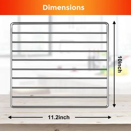 Air Fryer Rack for Cuisinart TOA-28 AFR-25 Air Fryer Convection Toaster Oven, 11.2''*10'' Air Fryer Stainless Steel Wire Rack Basket Tray Accessories Parts, Dishwasher Safes